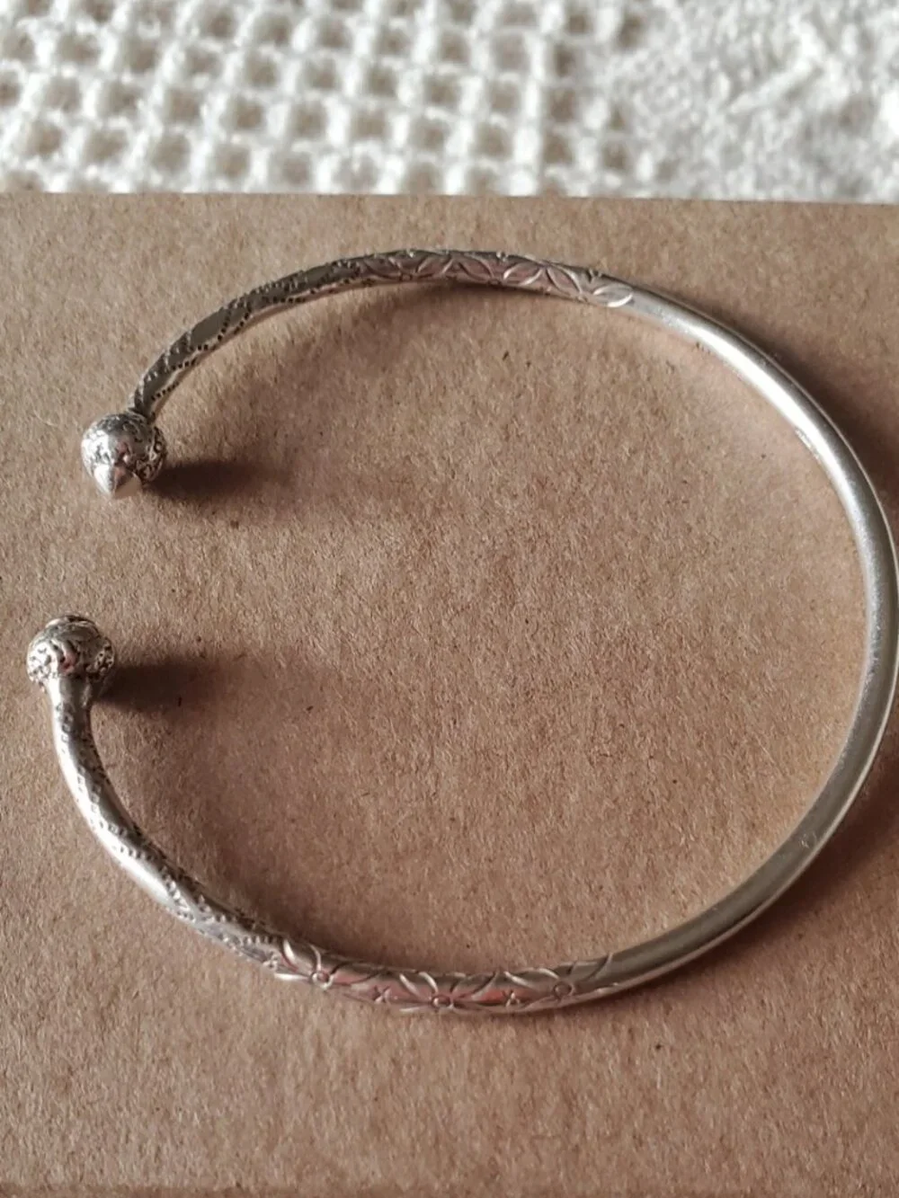 Sterling Silver West Indies vintage bangle bracelet - Picture 2 of 4